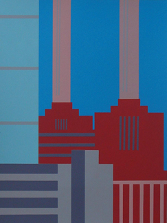 View from Lavender Hill - screenprint